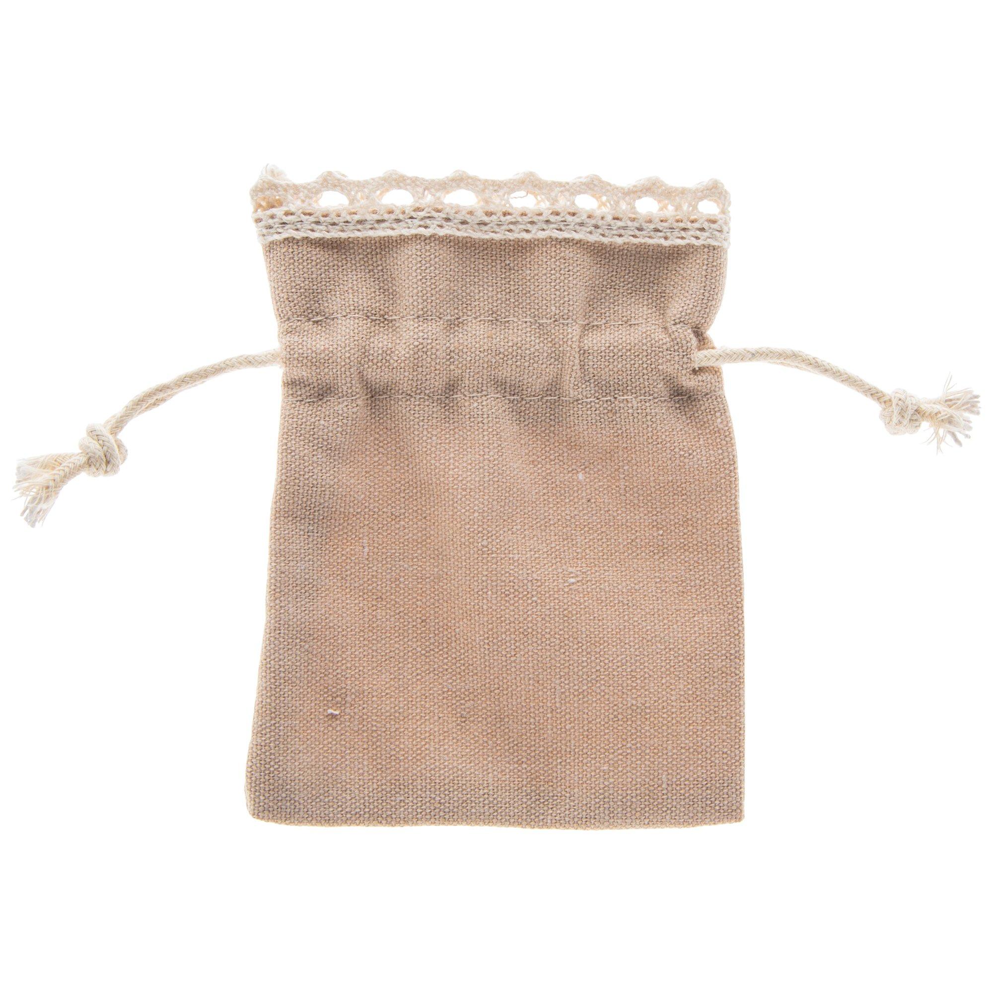 Khaki Jewelry Bags With Lace Trim | Hobby Lobby | 829226