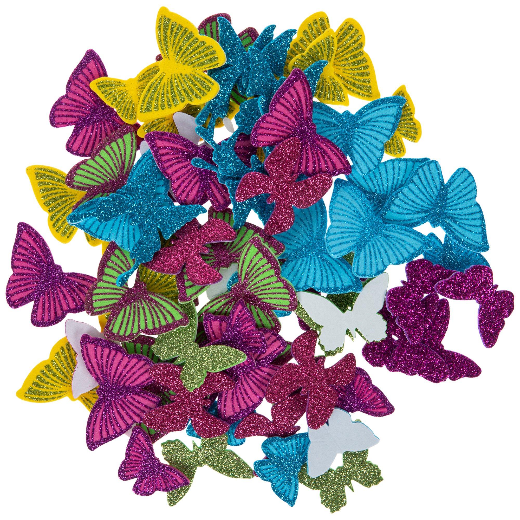 Glitter Butterfly Foam Stickers Hobby Lobby 832147