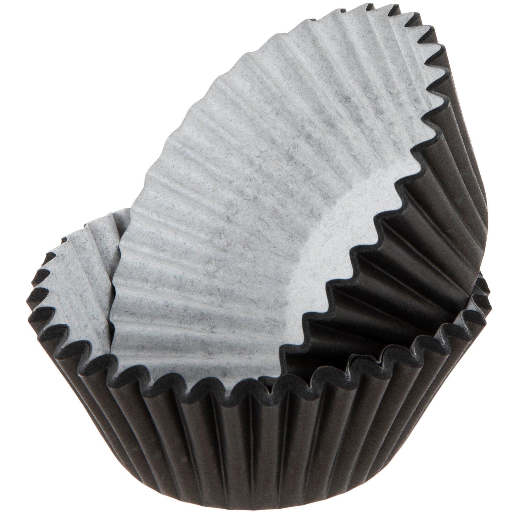 120 Black Foil Metallic Cupcake Liners Standard Baking Cups 120 Pieces