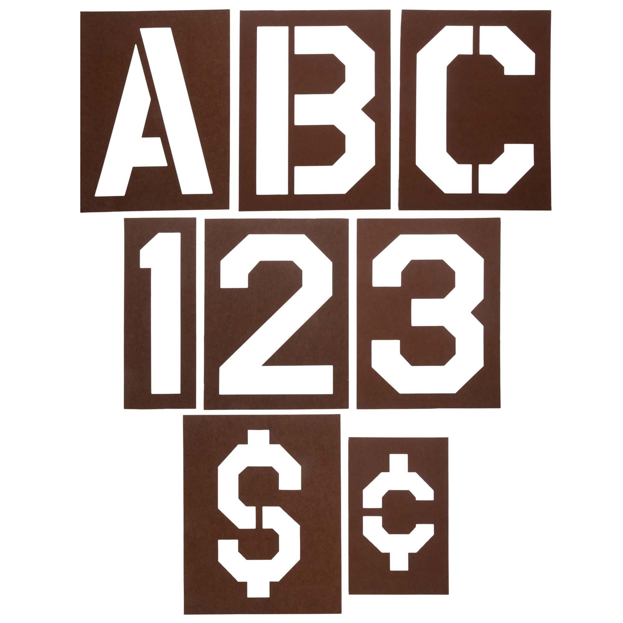 Laminated Oilboard Letter & Number Stencils Hobby Lobby 836932