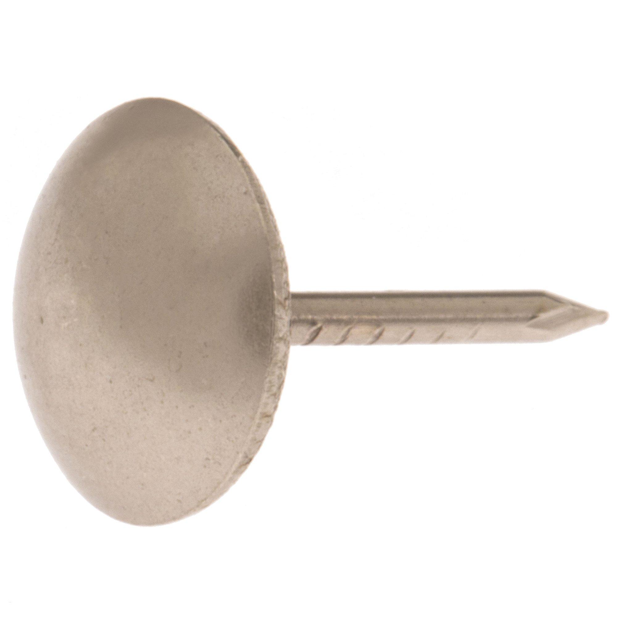 Brushed Nickel) 7/16 Decorative Upholstery Tacks, Round Head (1000)