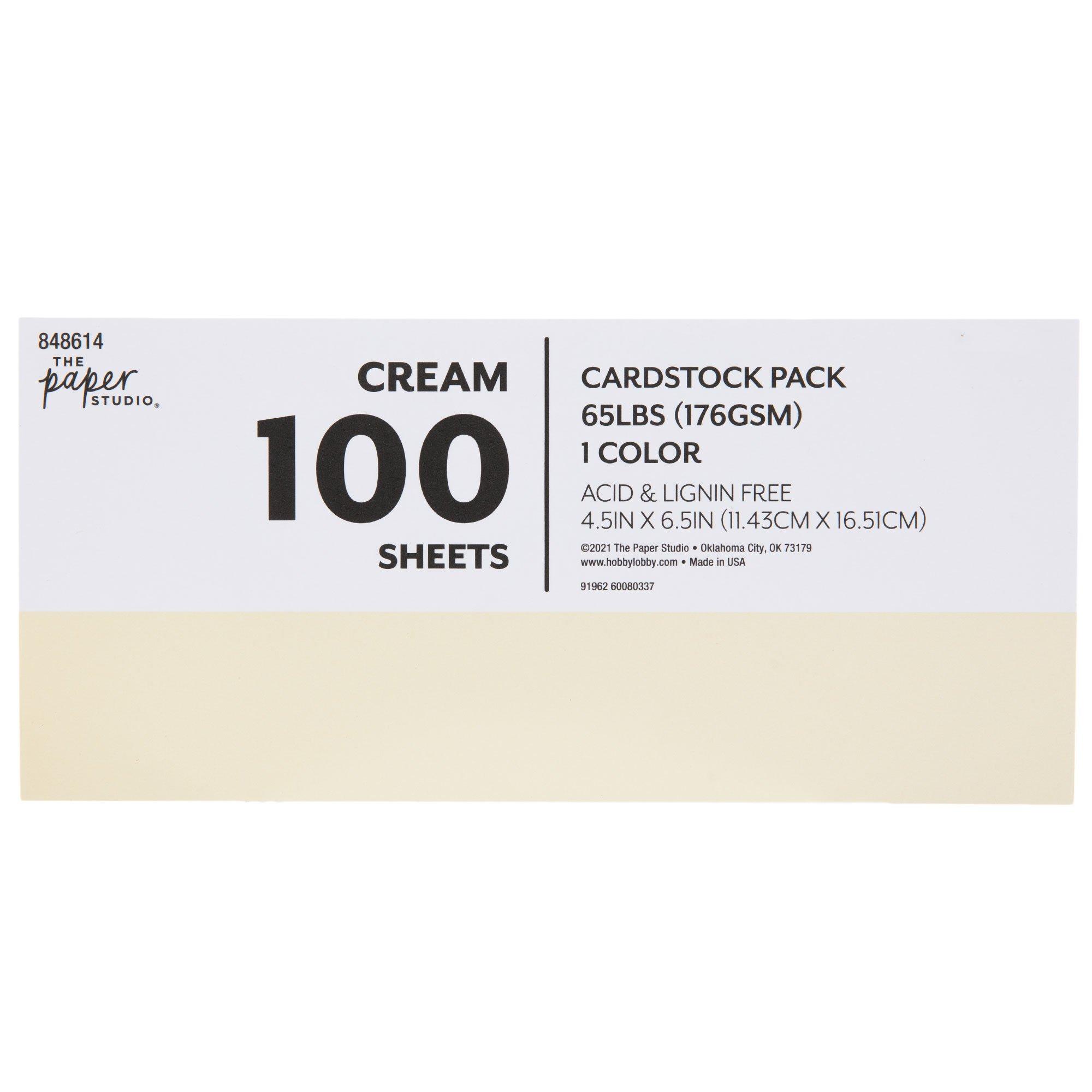 Cream Cardstock Paper Pack Hobby Lobby 848614