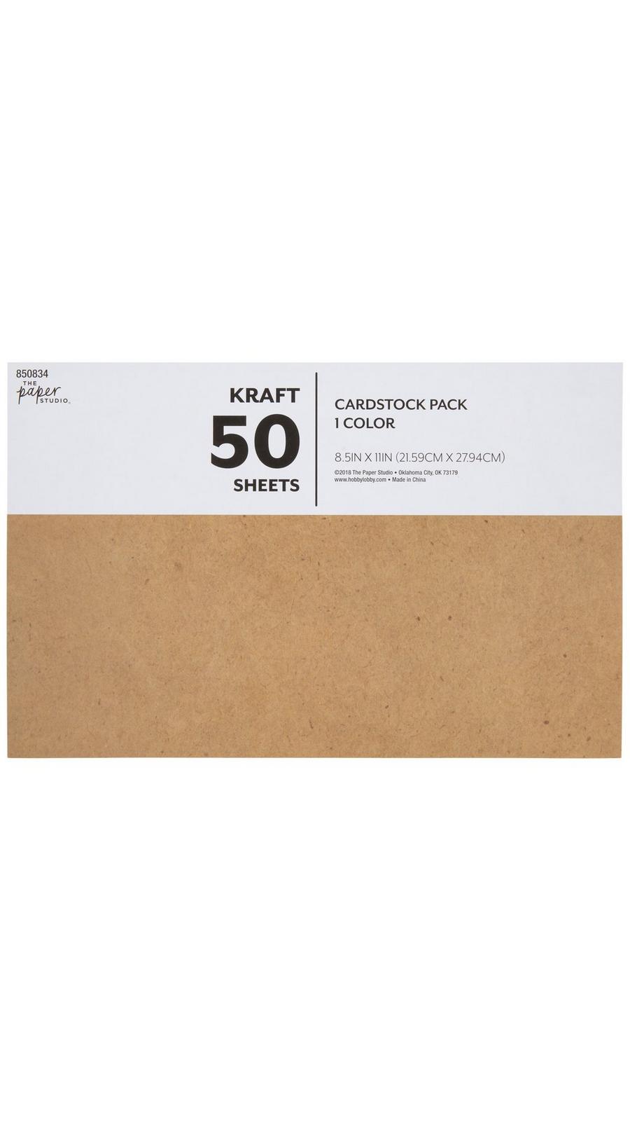 Lot 50 Feuilles Papier Kraft Marron 280 G/m² A4 - 100% Recyclé - Idéal Scrapbooking, Cartes, DIY, Découpe & Gaufrage