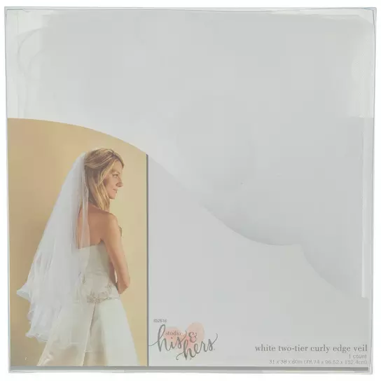 Romantic Bridal Veil, Veil Two-Tiered Wedding Veil with Ruffles and Personalized Text Ivory / Elbow 33+ Royal 150