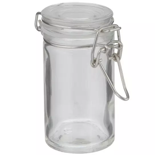 Event Blossom eb3023np DIY Blank Glass Jar with Swing Top Lid - Mini