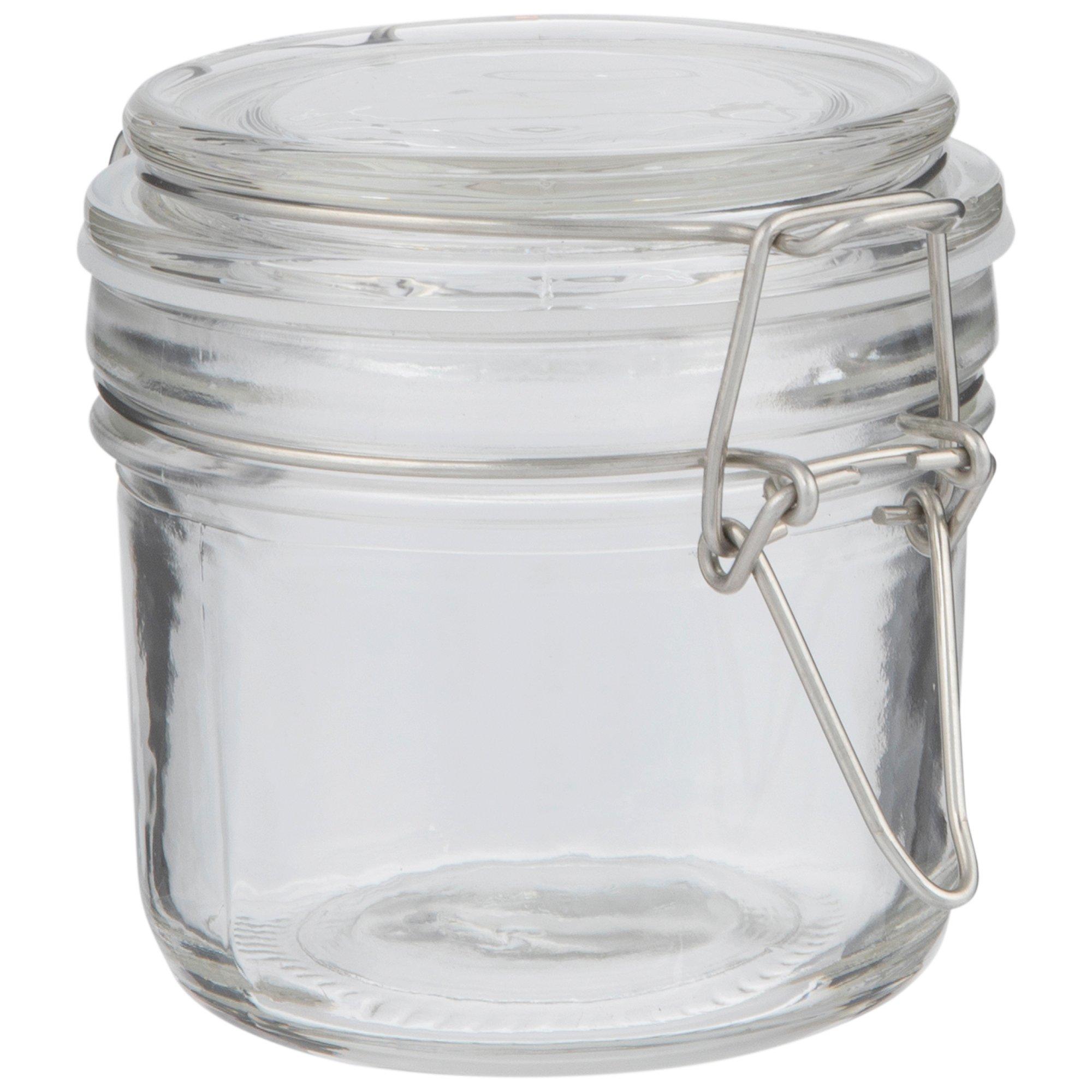 Money-Wise Market Clear Mini Round Jar with Silver Lid - Craft