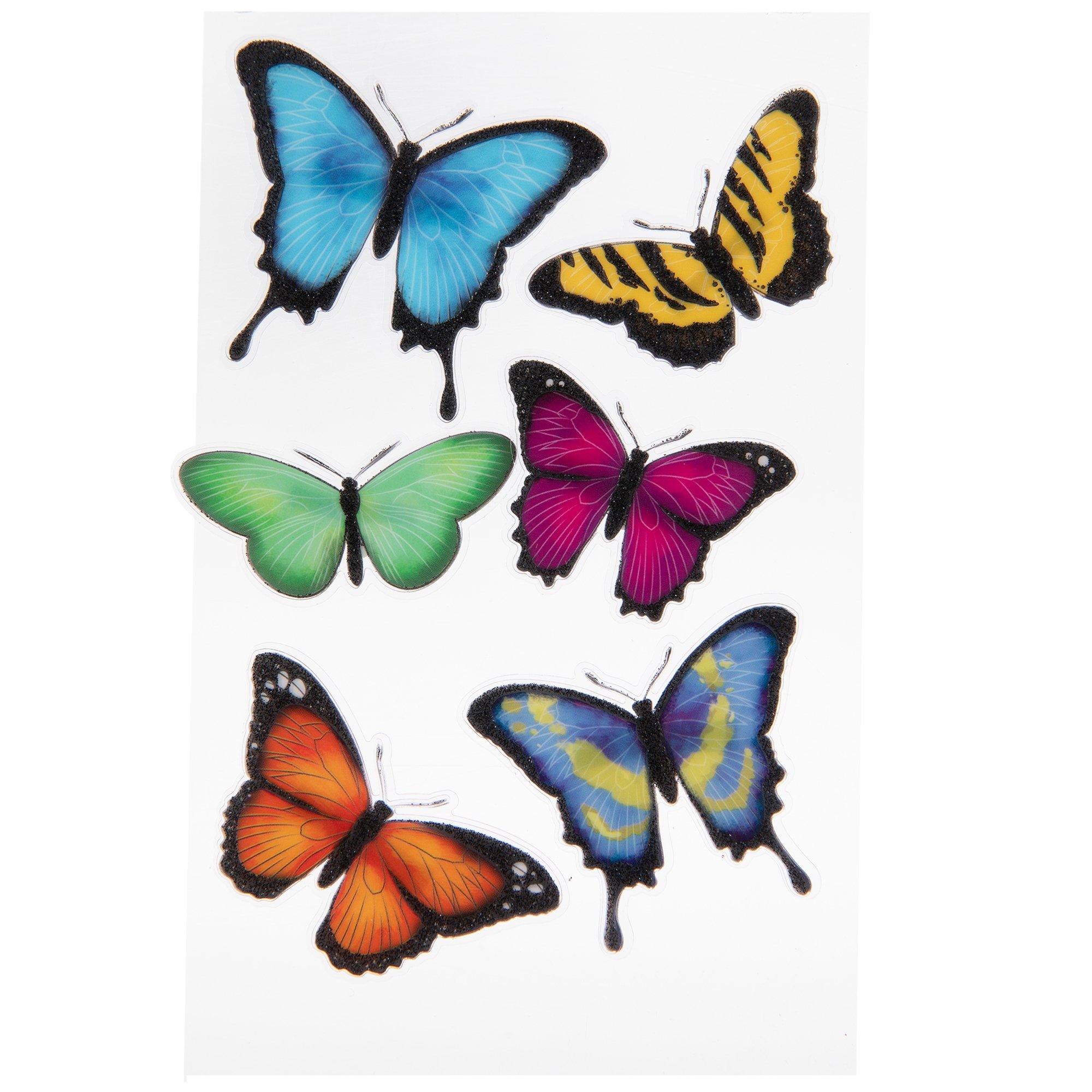 Butterfly Foil 3D Stickers, Hobby Lobby