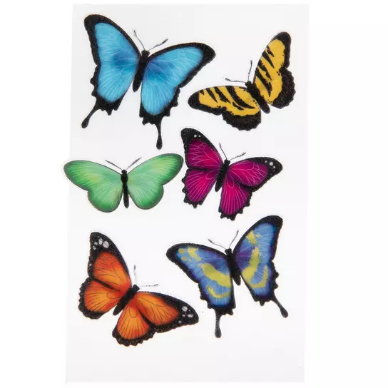 Insect Lore 3D Butterfly Sticker- Yellow