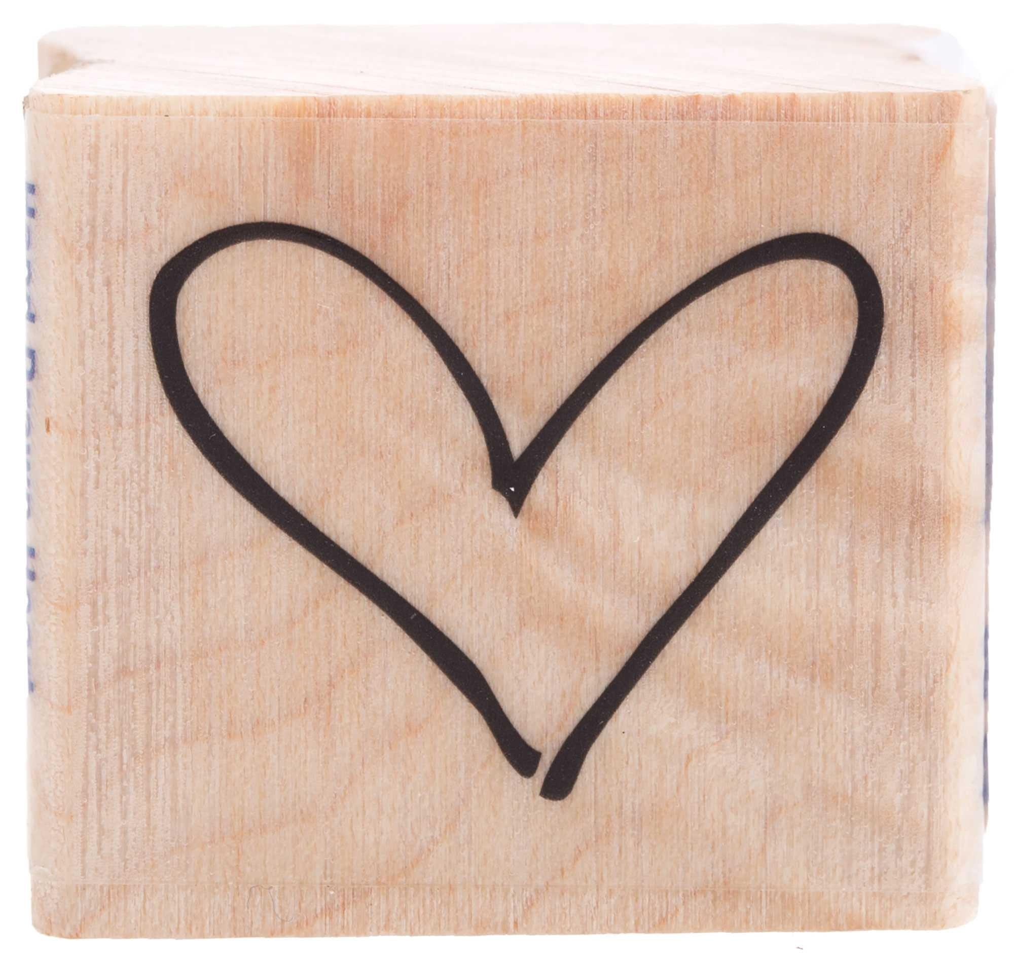 Heart with Design Rubber Stamp