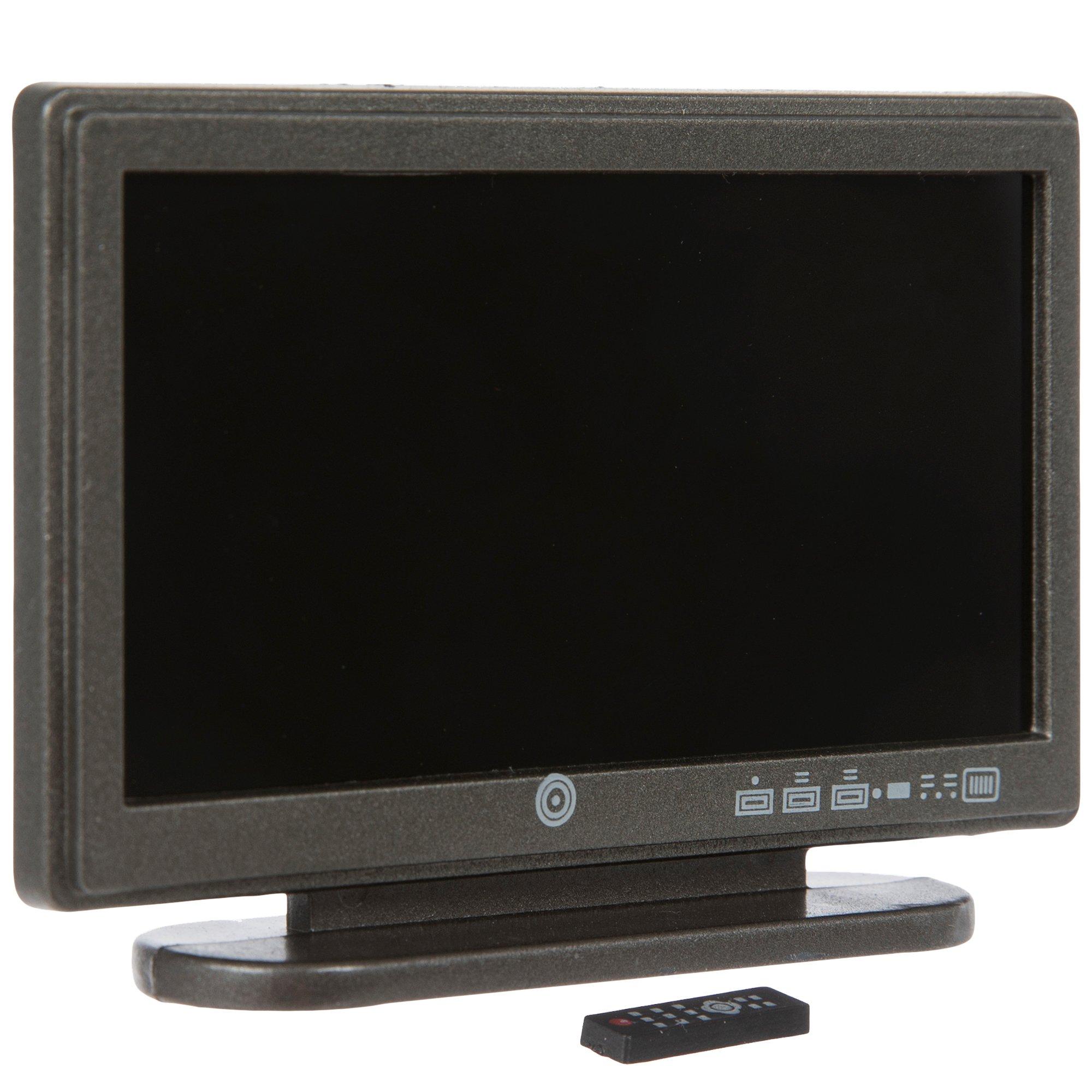 Miniature Flat Screen TV & Remote view 1