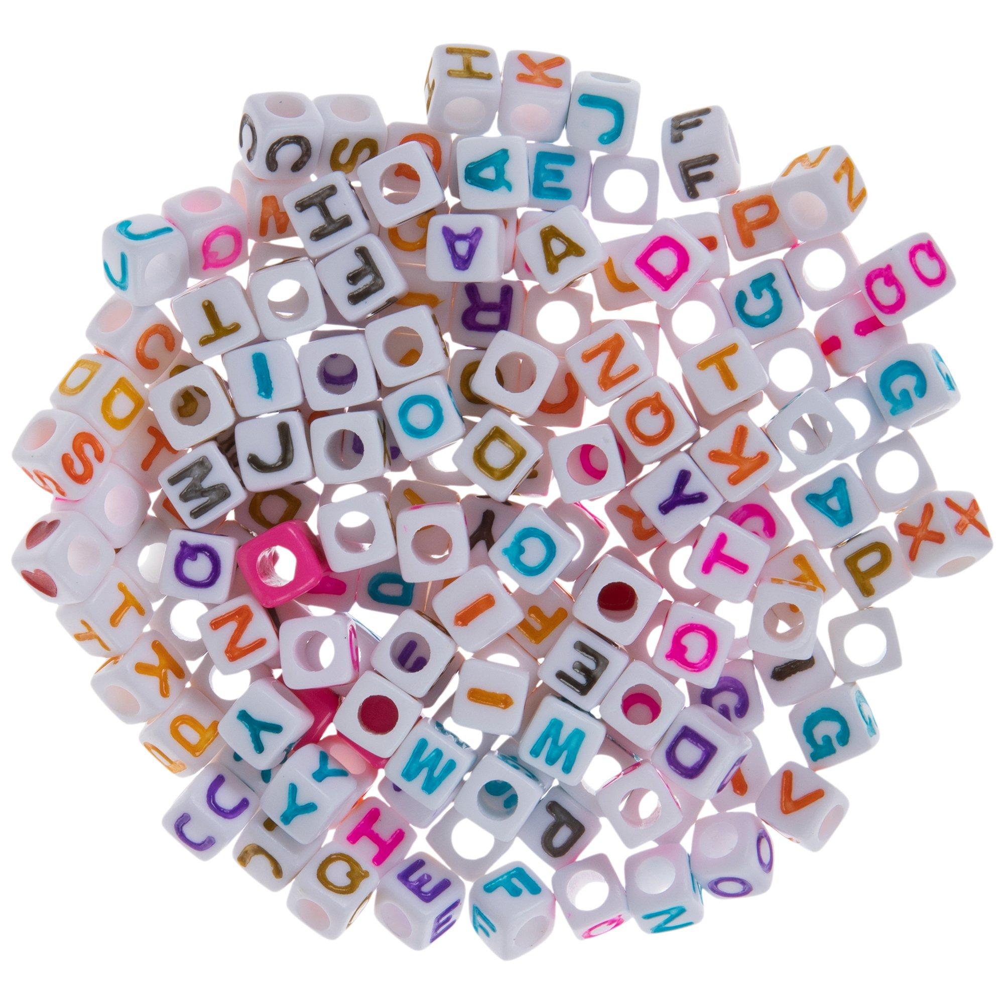 litthing 1250 Pieces A-Z Letter Beads, 6mm cube Sorted Alphabet