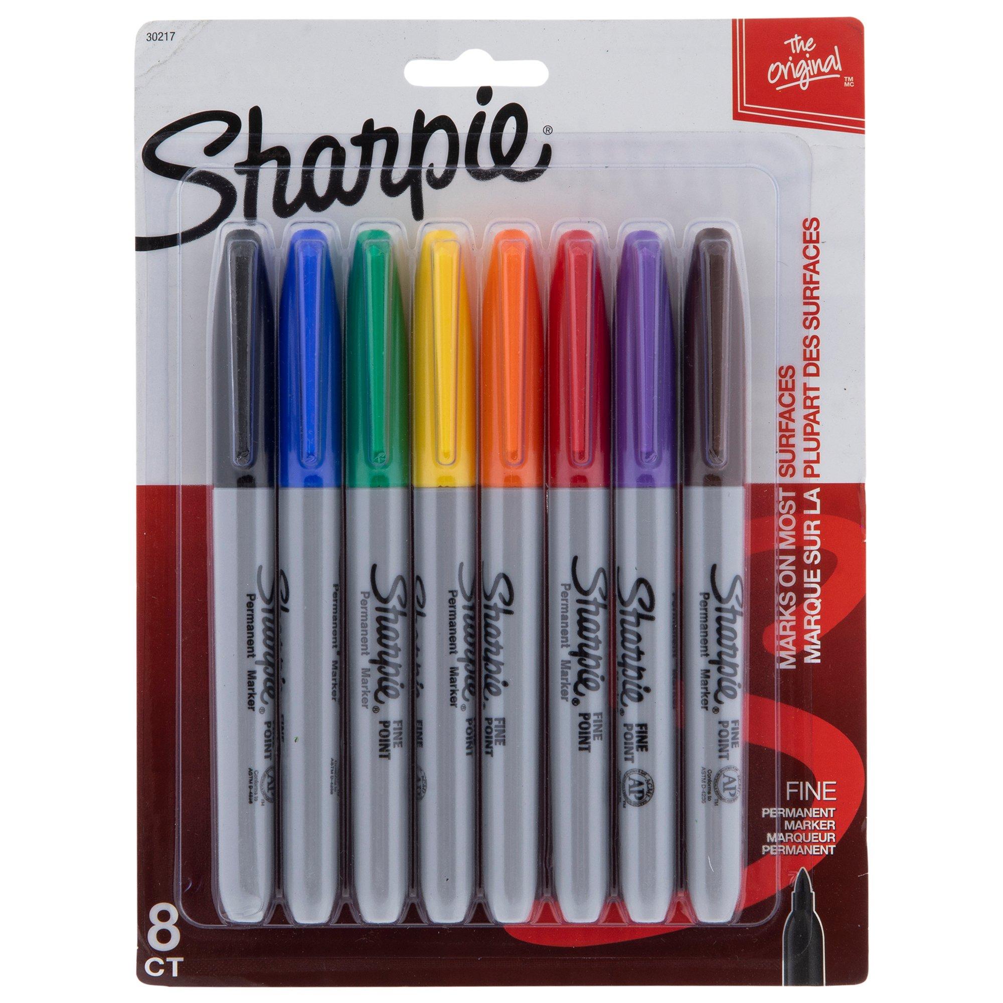 Assorted Fine Point Sharpie Markers 8 Piece Set Hobby Lobby 877456