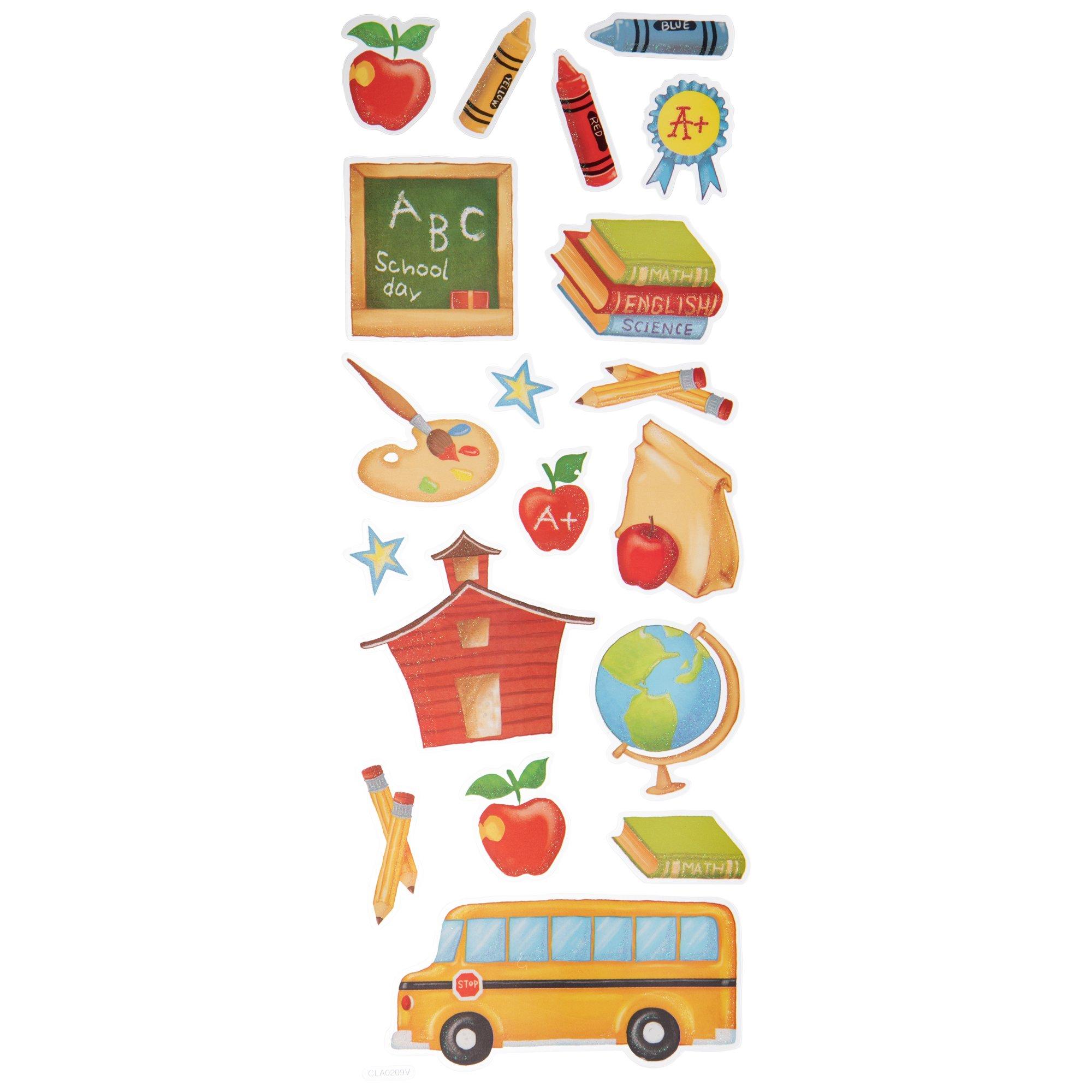 School Glitter Stickers | Hobby Lobby | 881482