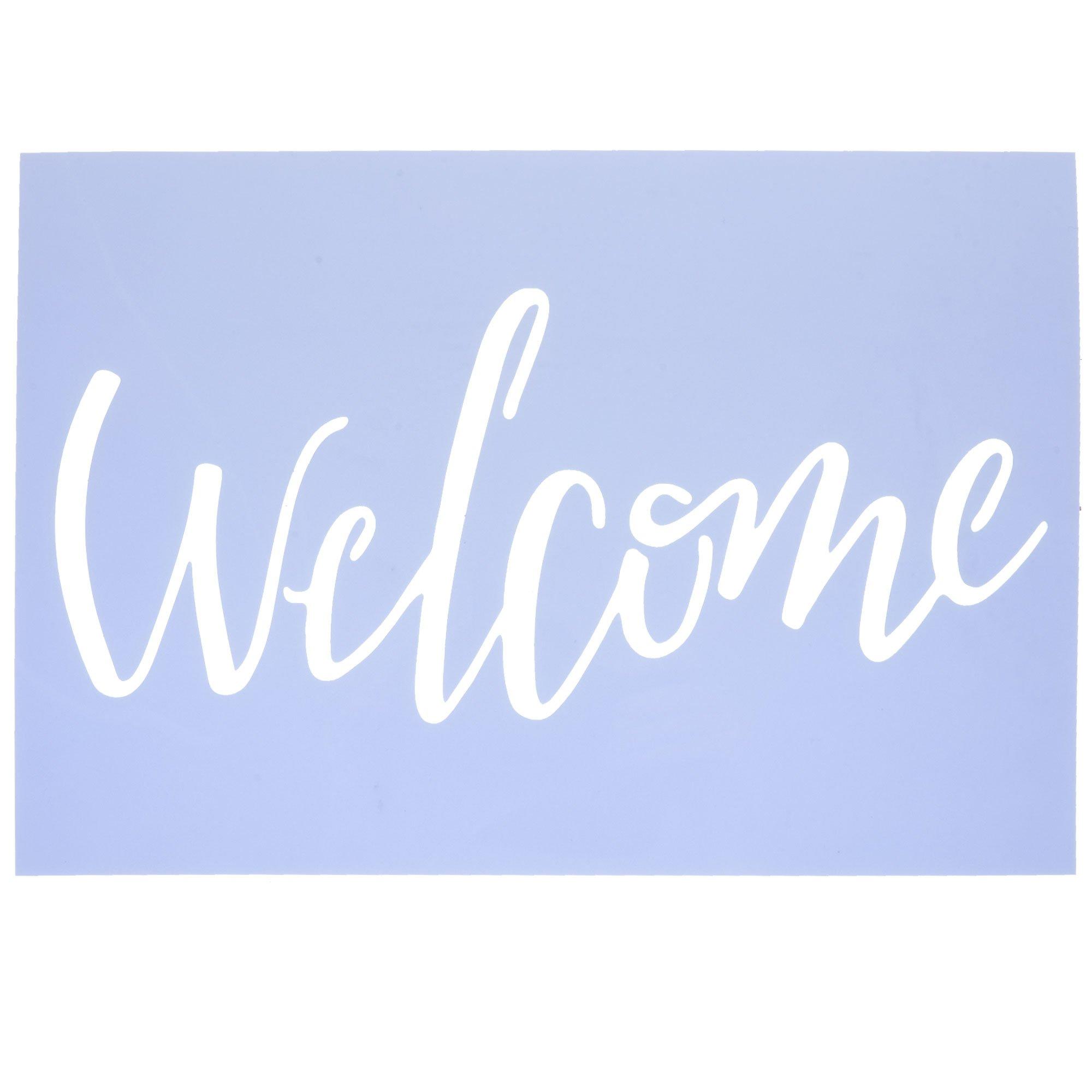 Welcome & Blessed Adhesive Stencil, Hobby Lobby