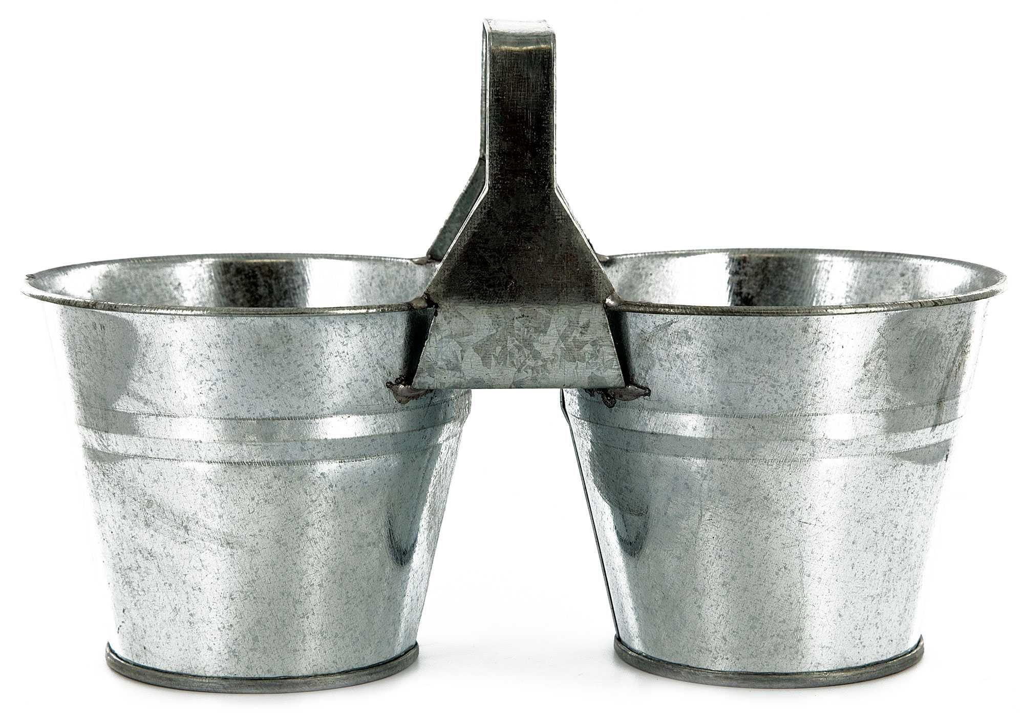 Galvanized Metal Double Bucket Hobby Lobby 883090