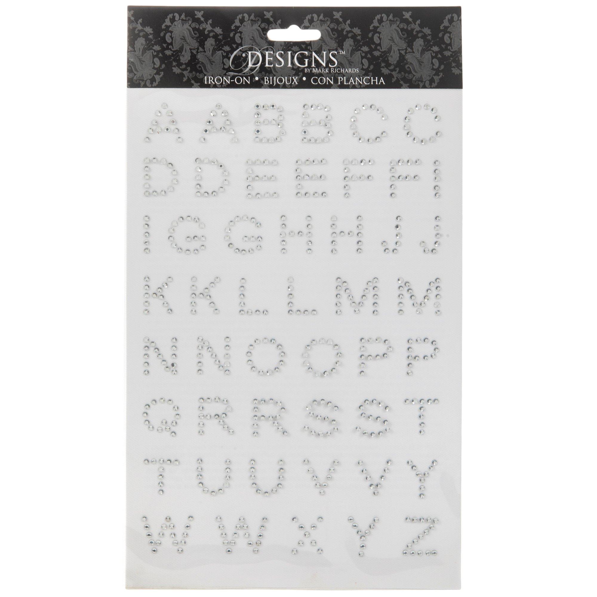 Rhinestone Alphabet Iron-On Appliques, Hobby Lobby