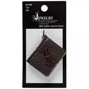 Dark Brown Leather Journal Charm