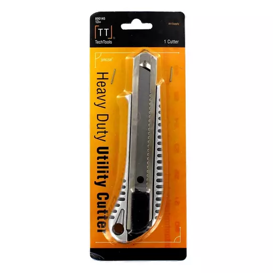 Wideskall Heavy Duty Box Cutter Retractable Blade Metal Utility Knife (Pack  of 1), 1 - Kroger