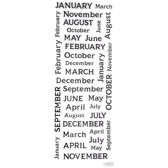 Calendar Month Stickers, Hobby Lobby