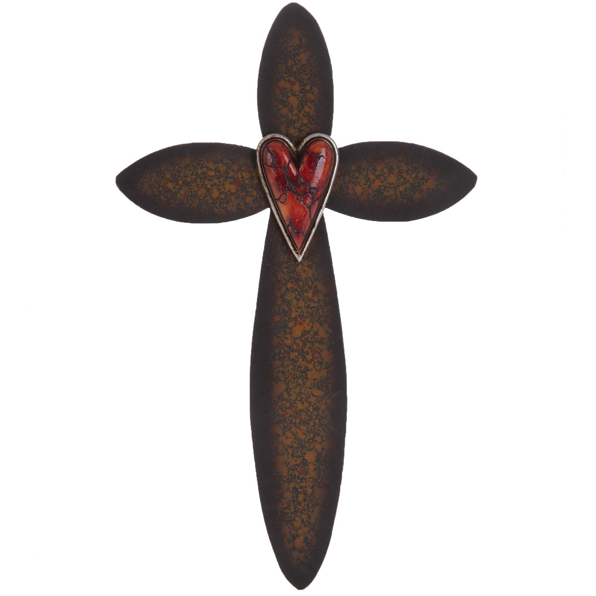 Red Heart Metal Wall Cross Hobby Lobby 896845