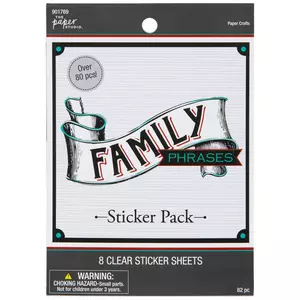 the Paper Studio, Religious Sticker Pack, 8 clear printed sheets