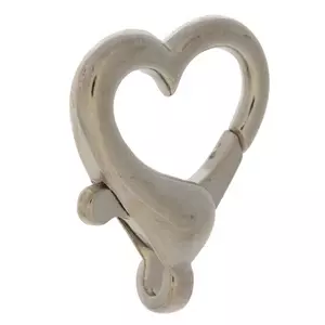 VILLCASE 40pcs Heart Shaped Keychain DIY Jewelry Clamps Clasps for Keychain  Making Heart Lobster Claw Clasp Key Chain Rings Clasps for lanyards Heart