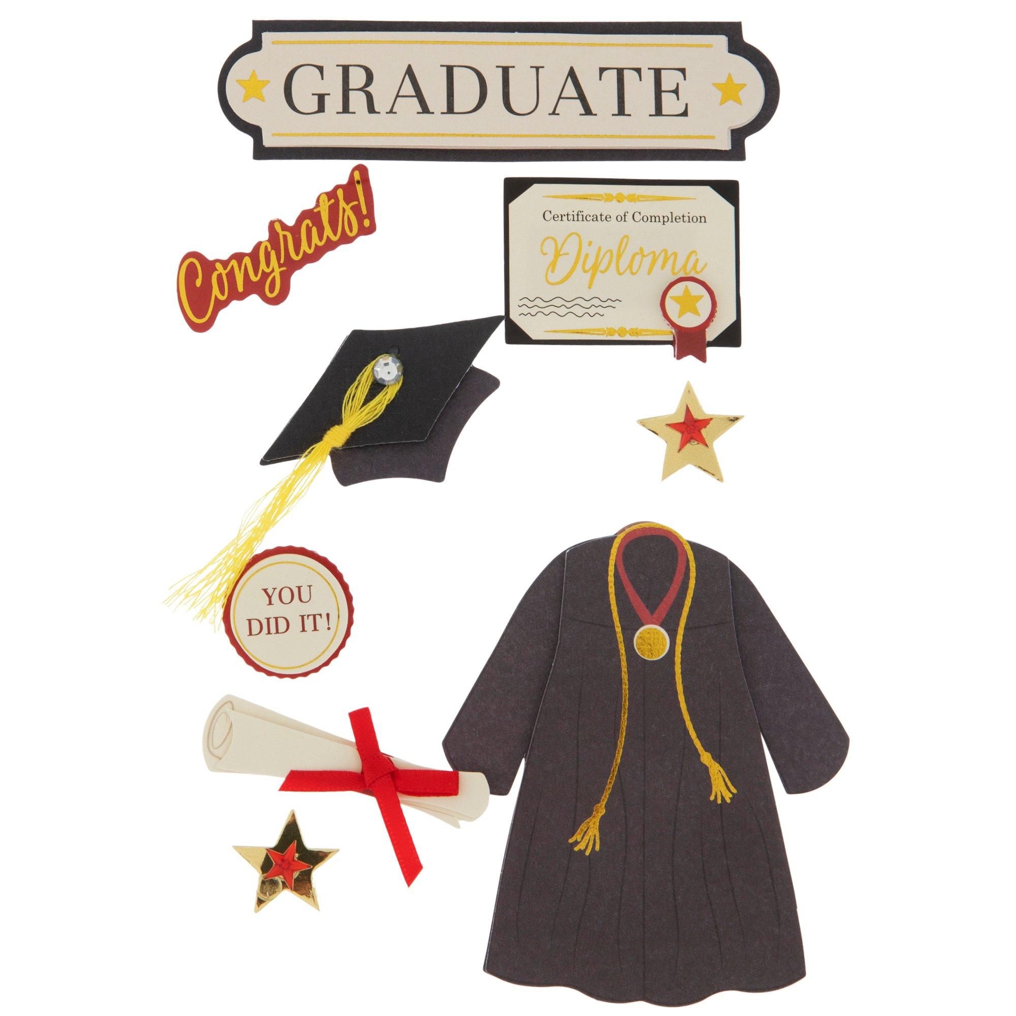 Graduation 3D Stickers Hobby Lobby 916767