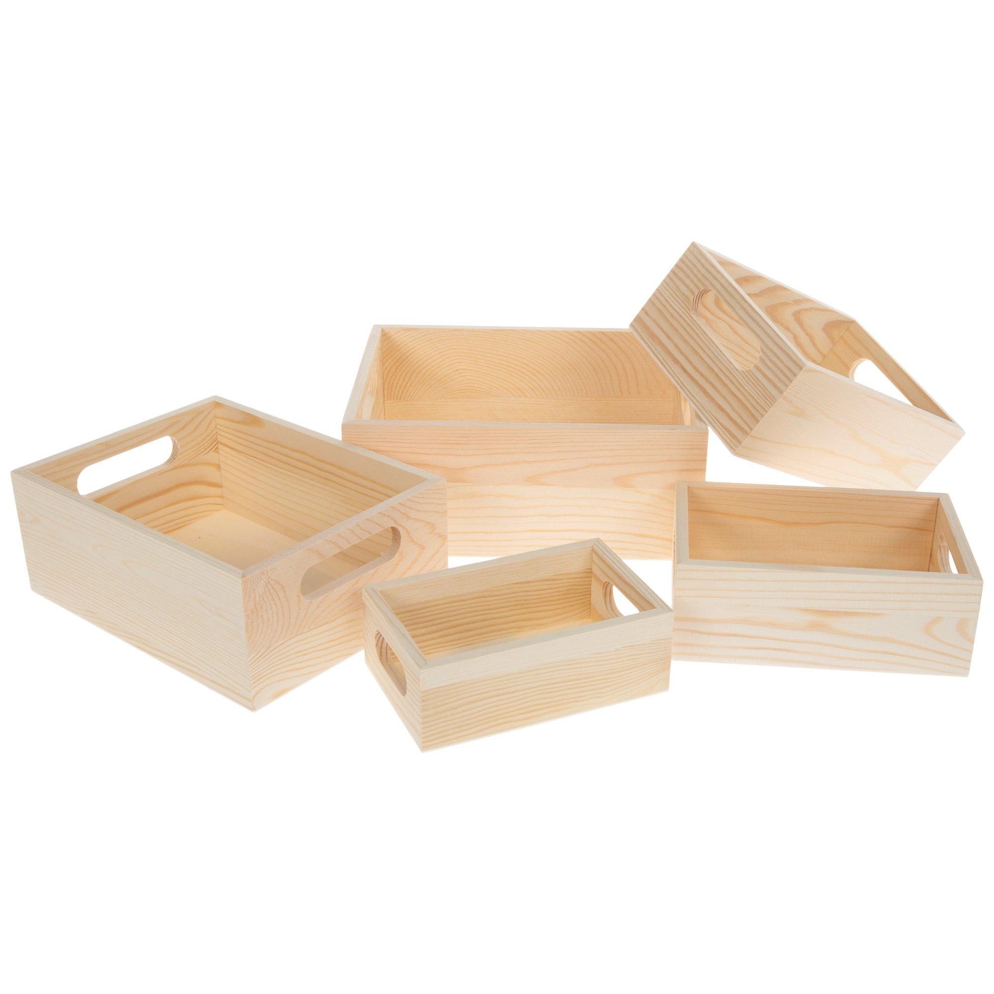 Latched Wood Chest Set