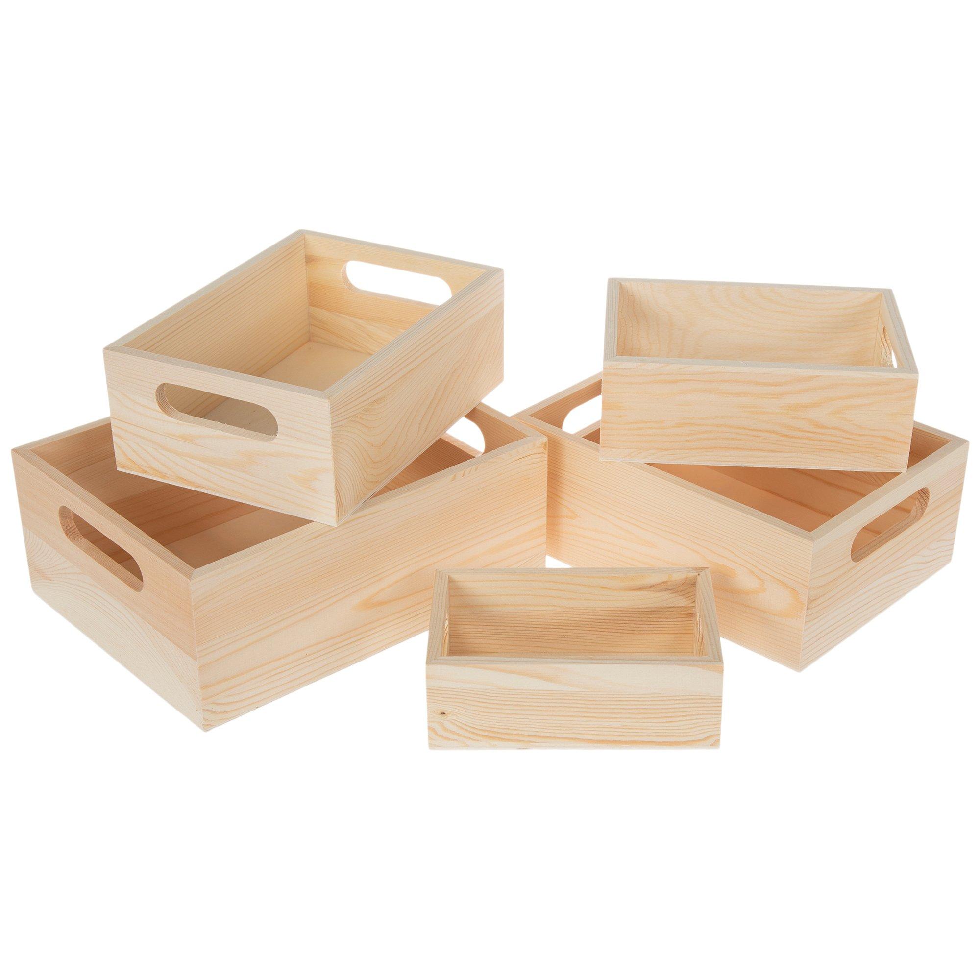 Wood Box With Handle Set, Hobby Lobby