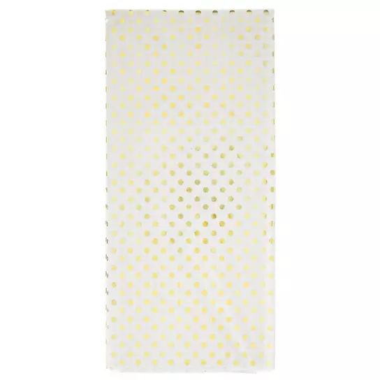 Gold and Silver Polka Dots on Navy Blue Tissue Paper