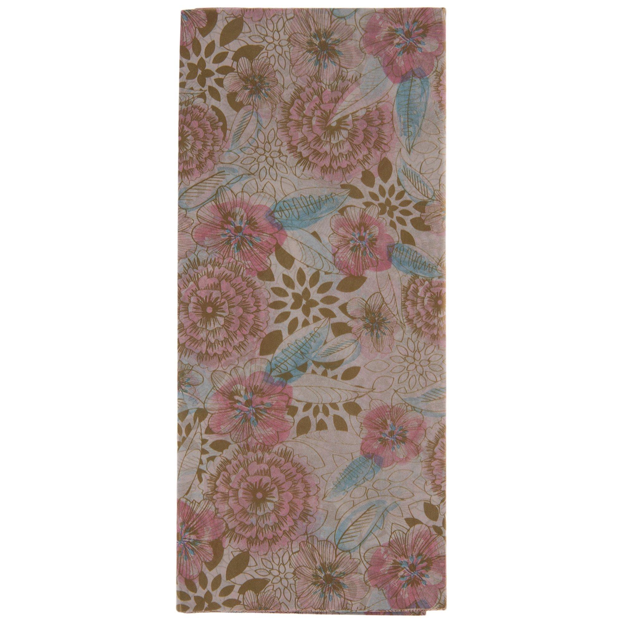 Pink & Mint Metallic Floral Tissue Paper Hobby Lobby 923268