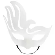Ornate White Half Mask