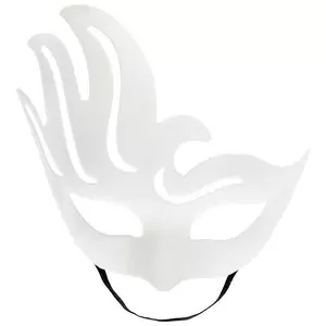 Ornate White Half Mask