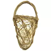 Natural Grapevine Flat Back Wall Basket