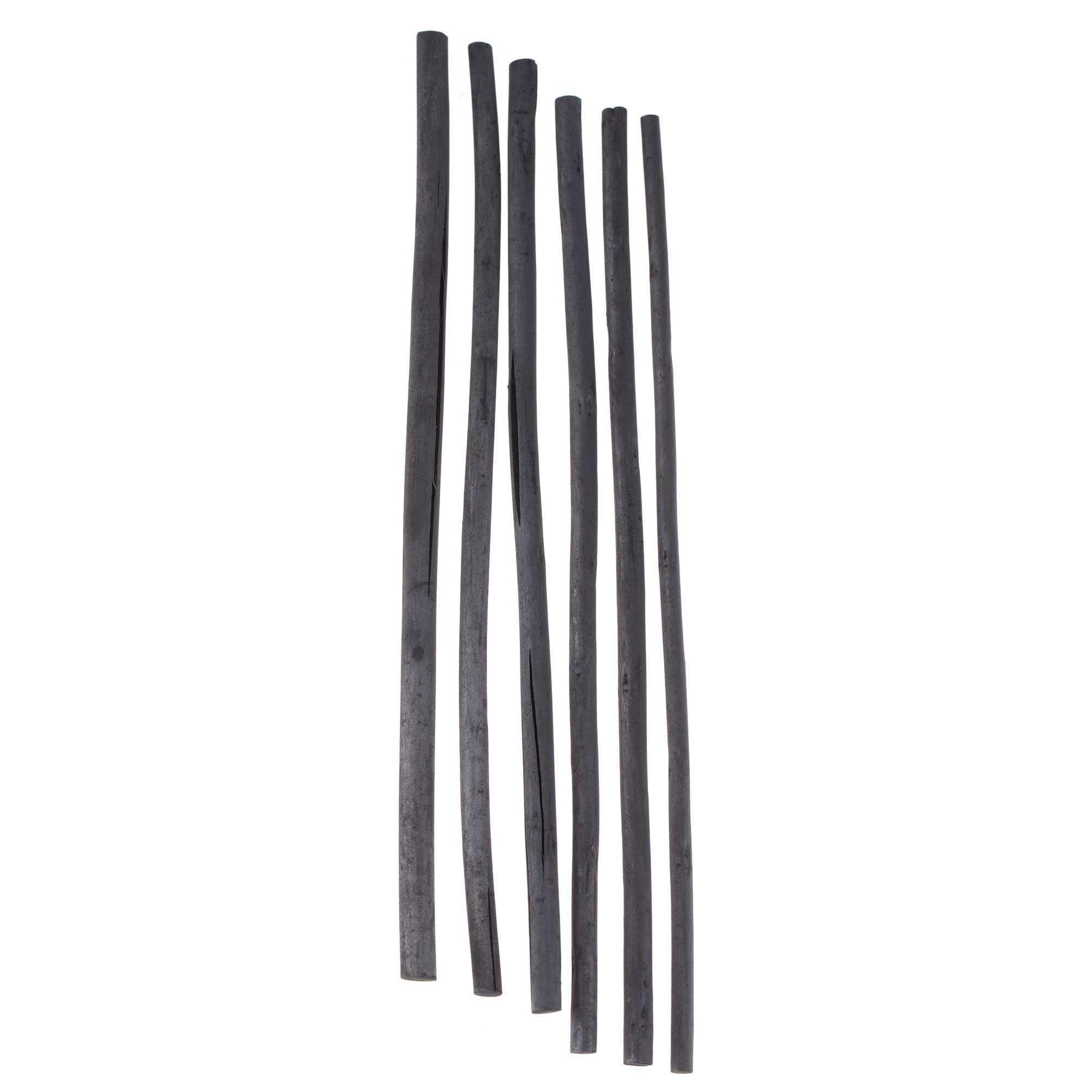 Jack Richeson Extra Soft Thin Vine Charcoal Sticks Black Pack of 25