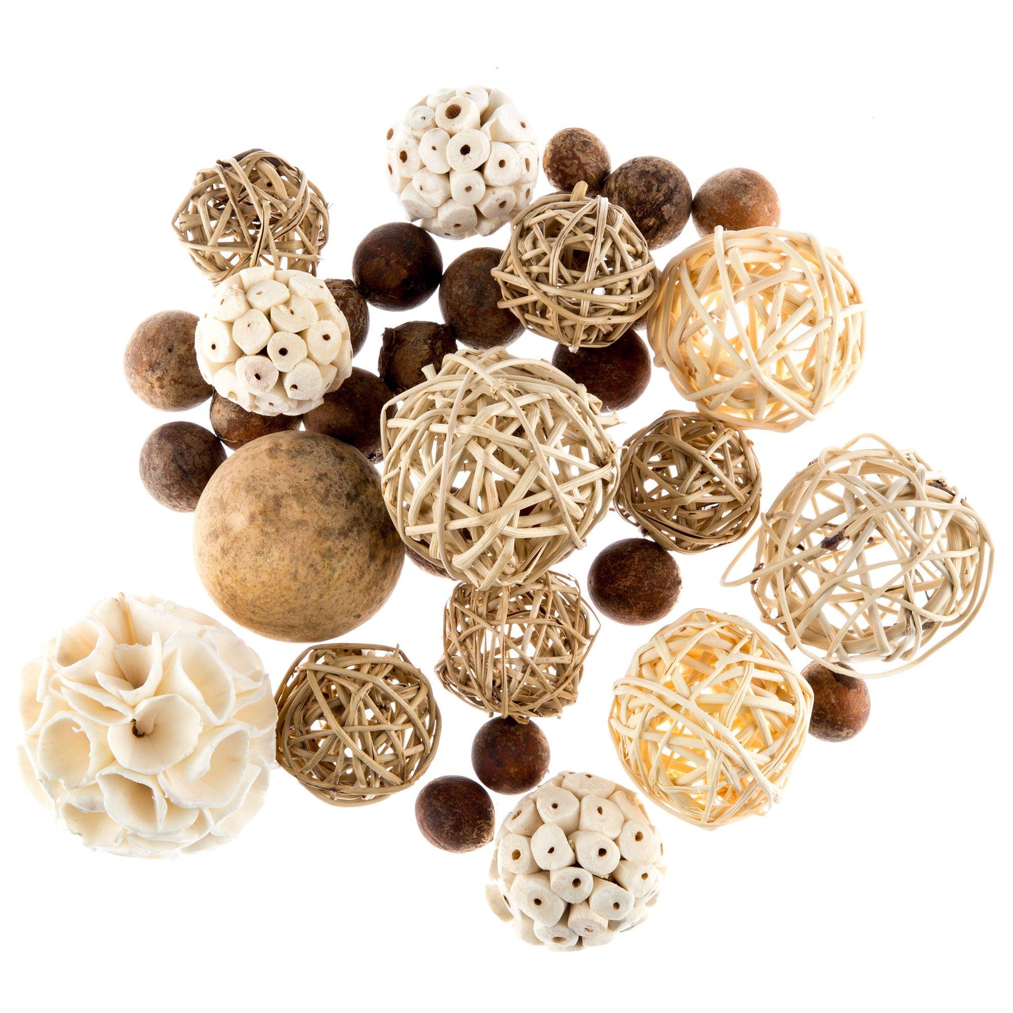 White Natural Decorative Spheres Hobby Lobby 937318