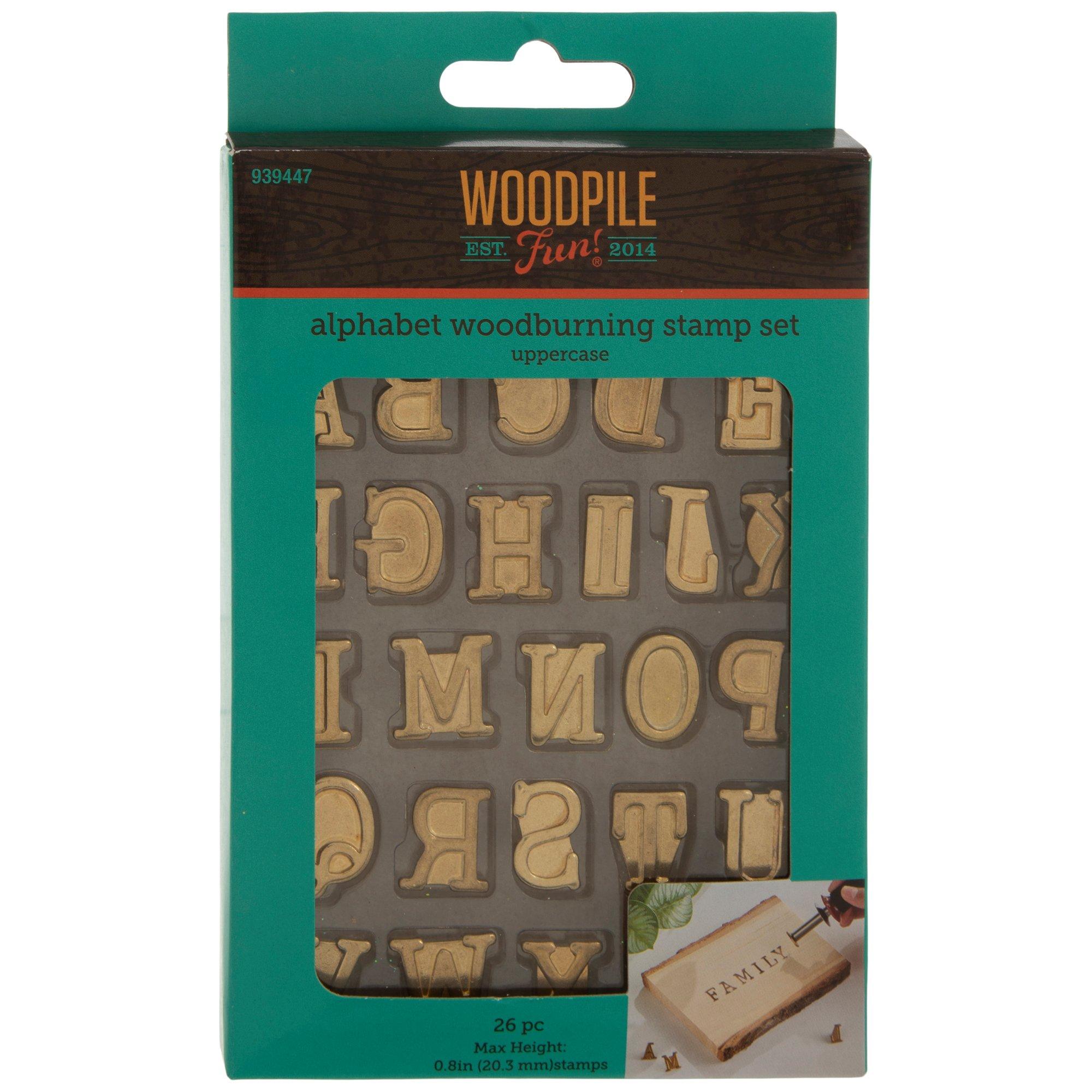 Uppercase Alphabet Woodburning Stamps | Hobby Lobby | 939447