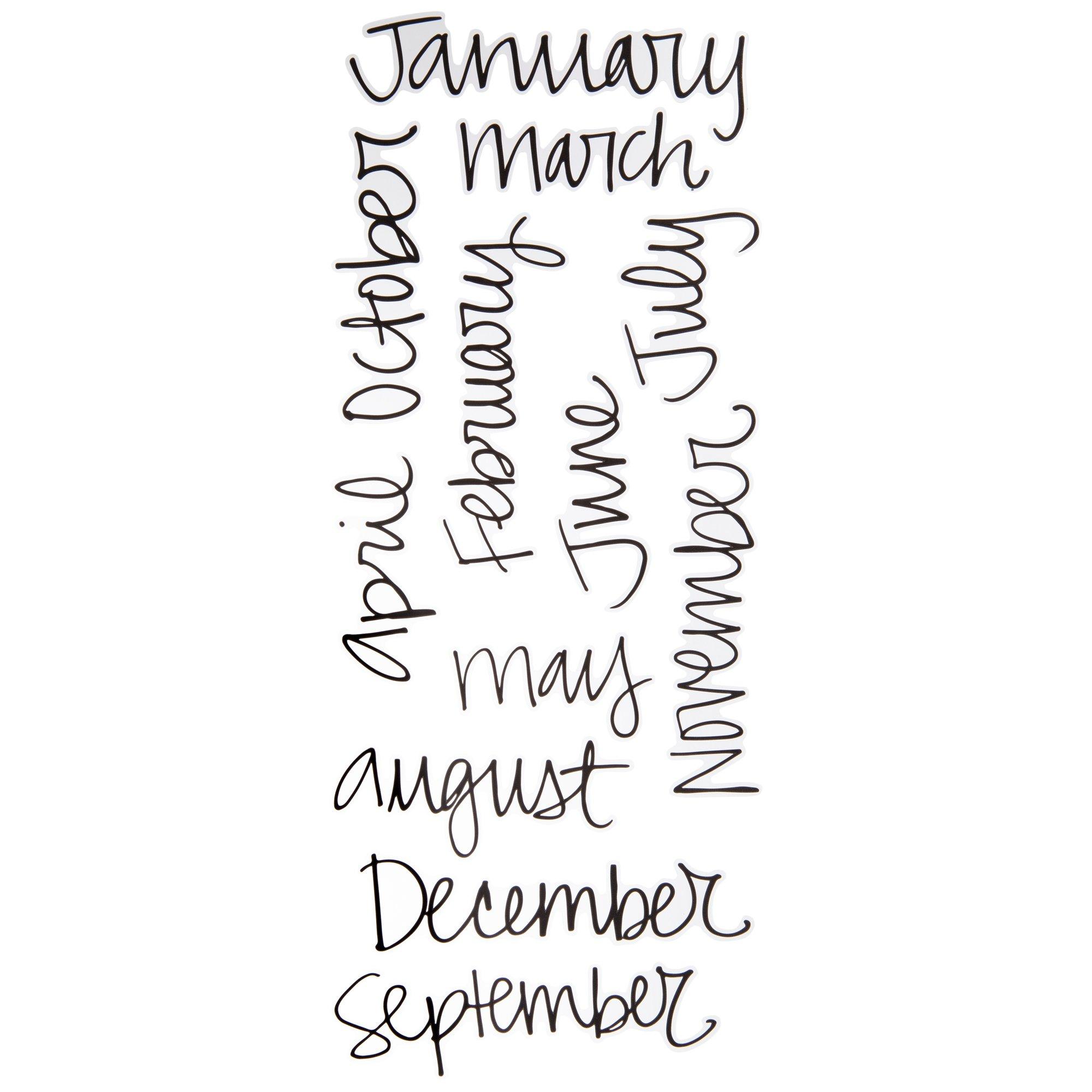 Months Of The Year Foil Stickers, Hobby Lobby