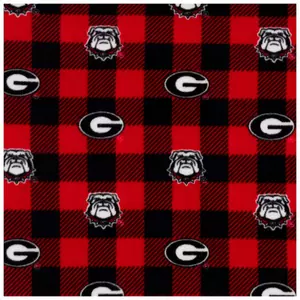 Georgia Plaid Fleece Collegiate Fabric