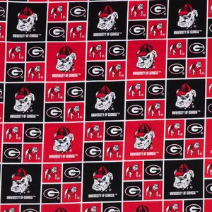 Georgia Block Collegiate Cotton Fabric