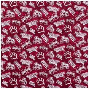 Mississippi State Collegiate Cotton Fabric