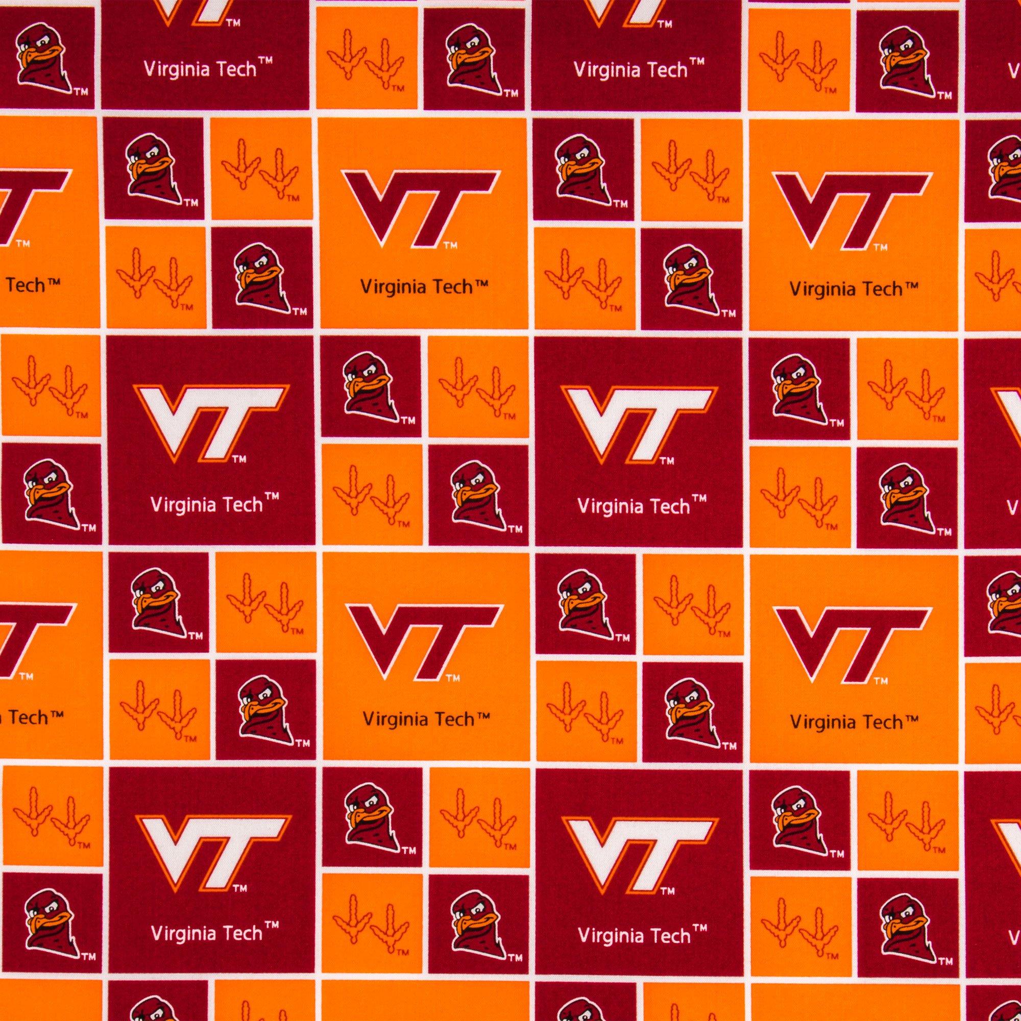 Virginia Tech Block Collegiate Fleece Fabric, Hobby Lobby