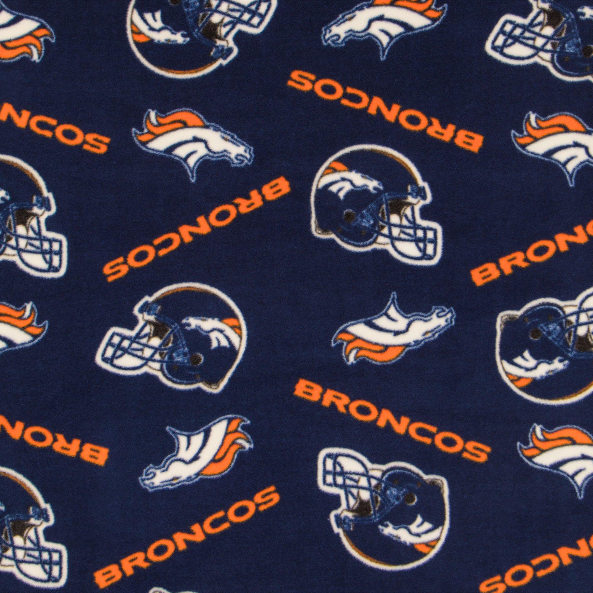 Denver Broncos NFL Football Logo and Helmet Orange – US Fabric Shop