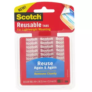  Scotch Restickable Dots, Clear,78-in x 78-in,18-Dots (R105) :  Office Products