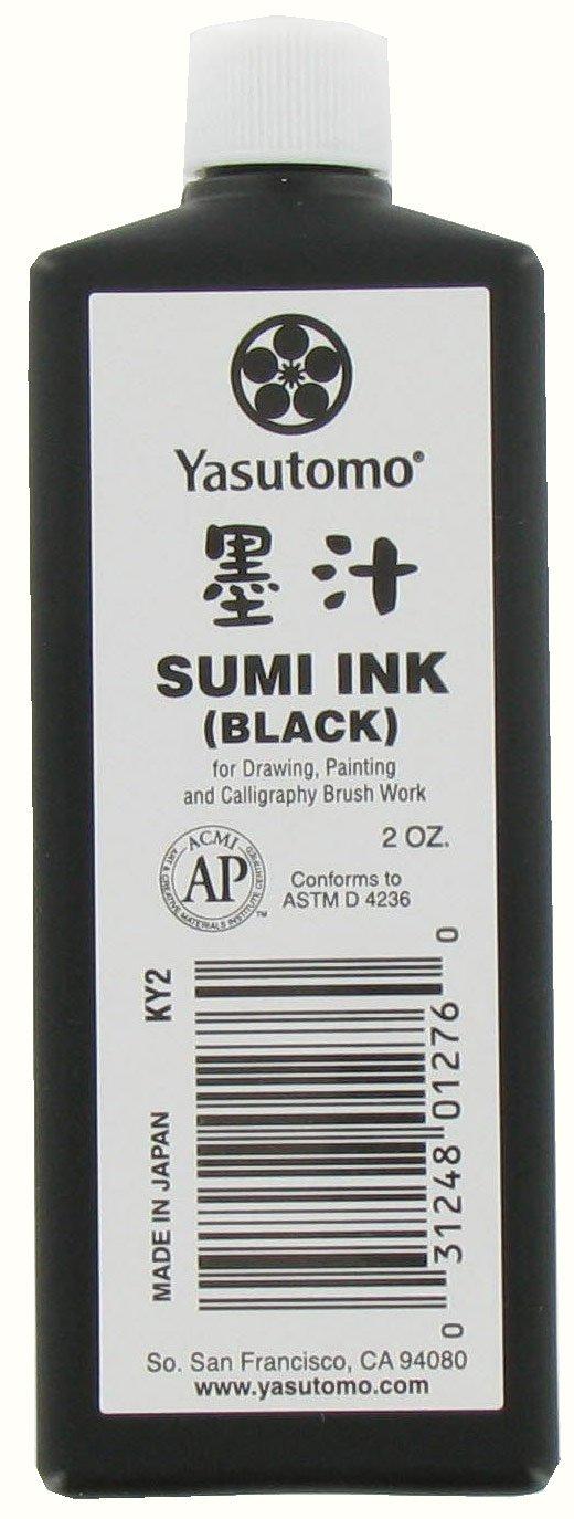 Yasutomo Liquid Sumi Ink Matte Black 2oz - Art and Frame of Sarasota