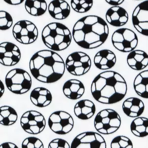 Soccer Balls Fleece Fabric