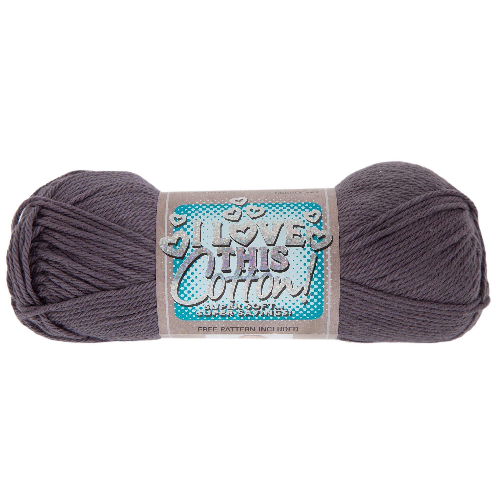 6 Pack of 100% Pure Cotton Crochet Yarn by Threadart | GRAY | 50 gram  Skeins | Worsted Medium #4 Yarn | 85 yds per Skein - 30 Colors Available