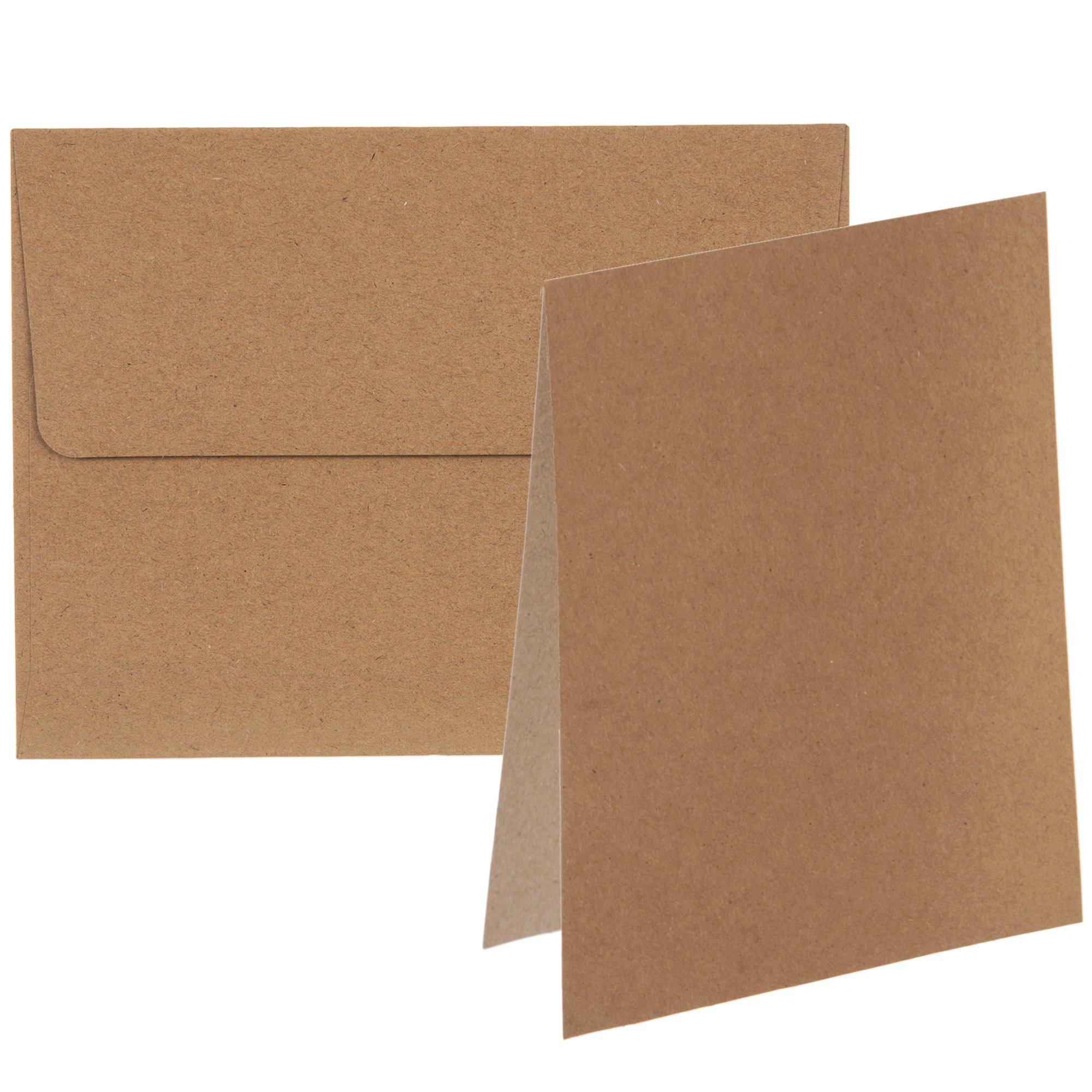 50x Brown Kraft Paper Blank Postcards Pack Self Mailer Mailing Side Saver,  4x6, PACK - Kroger