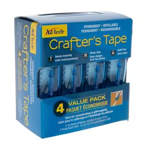 Crafty Power Tape 81ft - 25m Dispenser Box with cutter, permanent double  sided adhesive