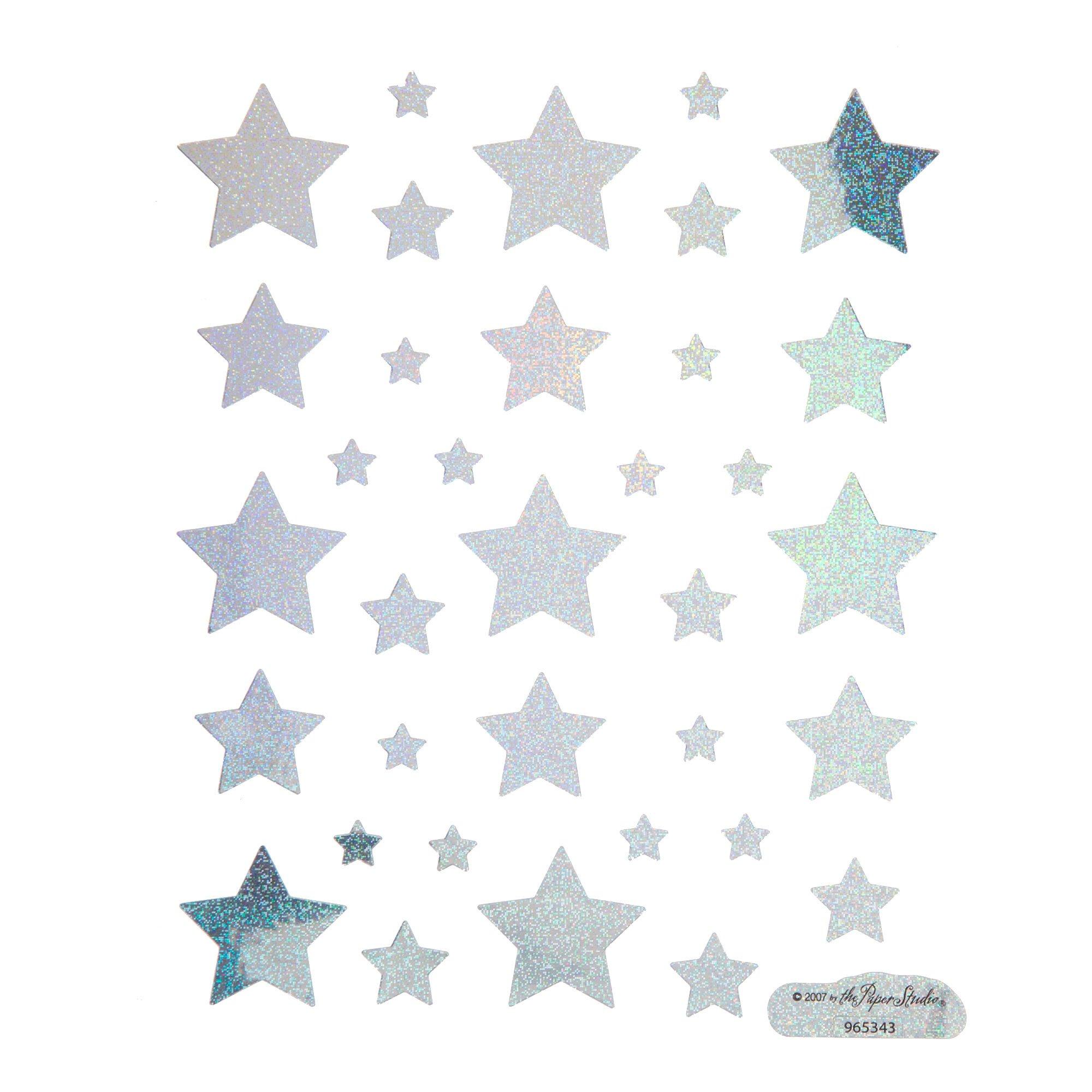 Silver Holographic Star Stickers | Hobby Lobby | 965343